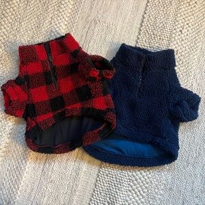 Set of 2 Fleece like Dog Jackets. M